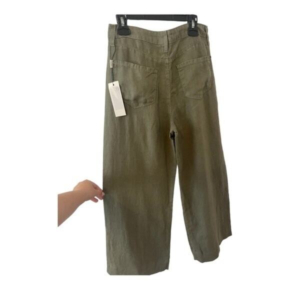 L’ Agence Danica Trousers Pants Linen Wide Leg Cropped High Rise Boho Sz 25 - Picture 11 of 11